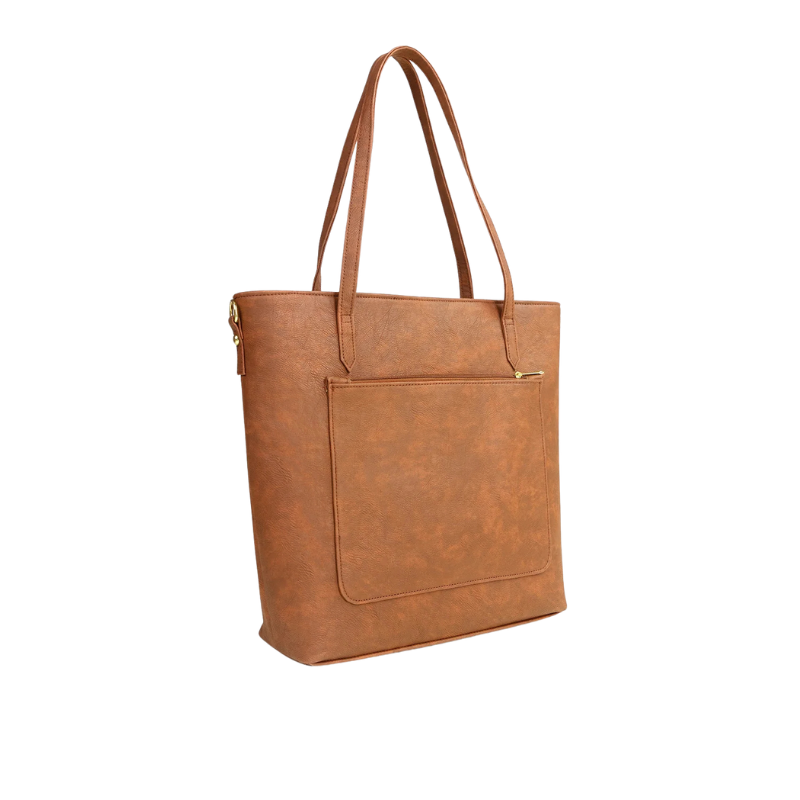 Tan Textured Tote Bag